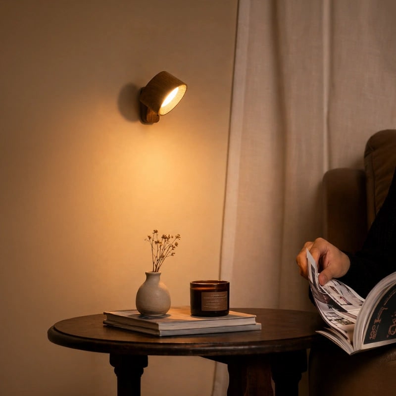 Trådløs genopladelig væglampe – magnetisk LED-lampe, justerbart kugleled