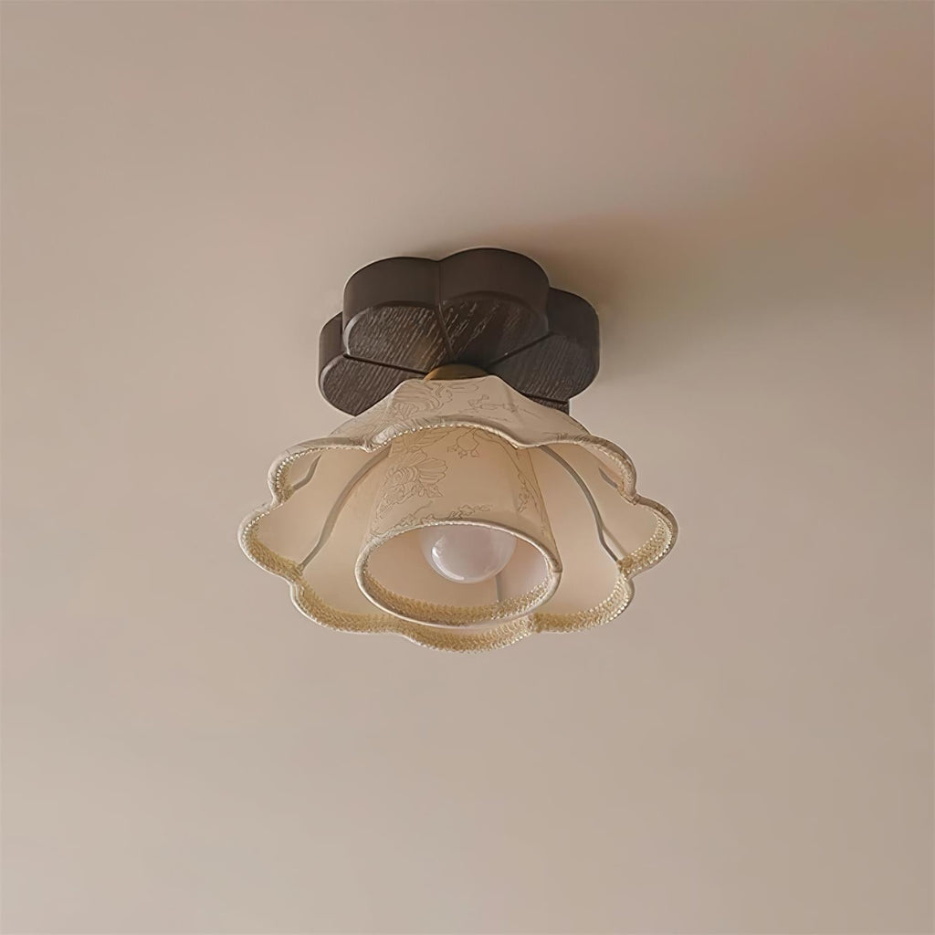 Garcia Flower Ceiling Light, Scalloped Floral Design, Soft Ambient Glow