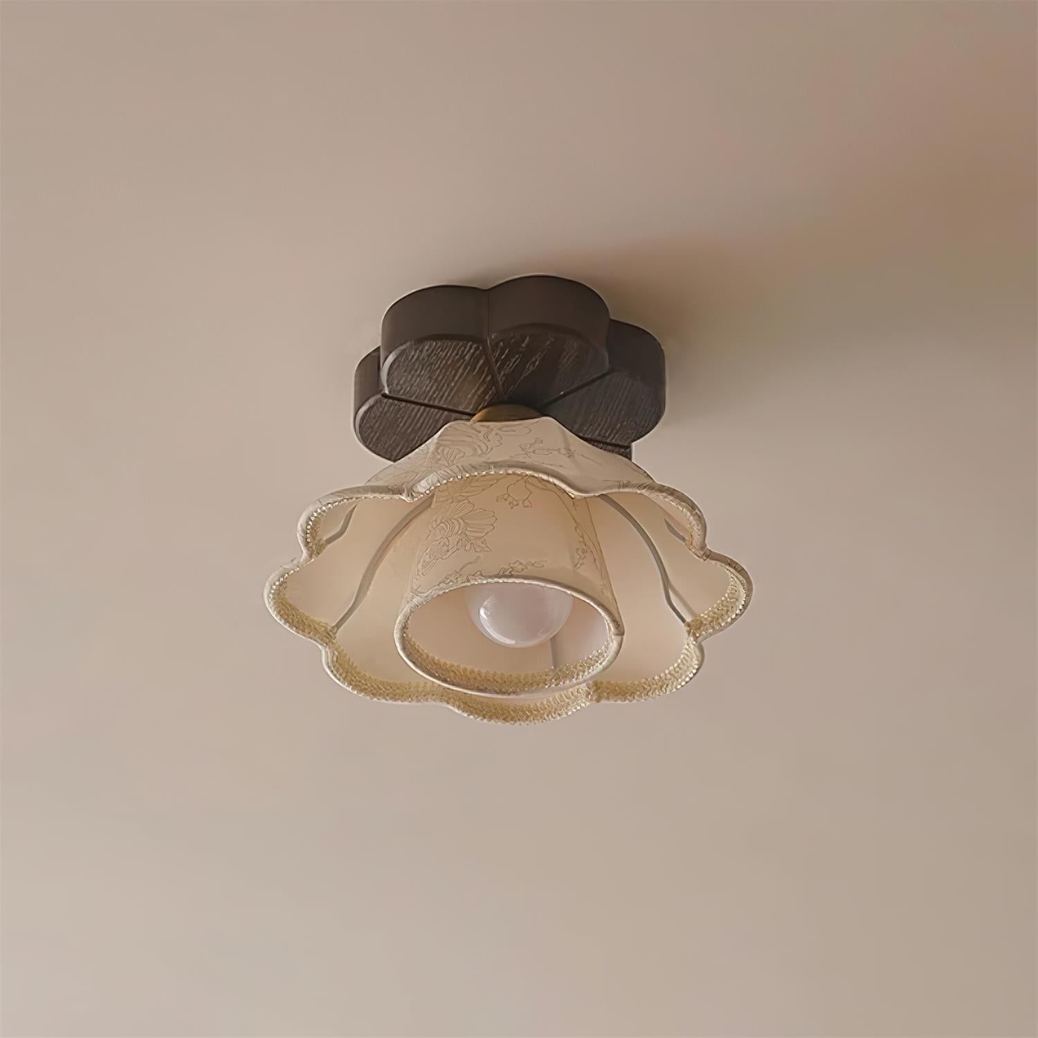 Garcia Flower Ceiling Light, Scalloped Floral Design, Soft Ambient Glow