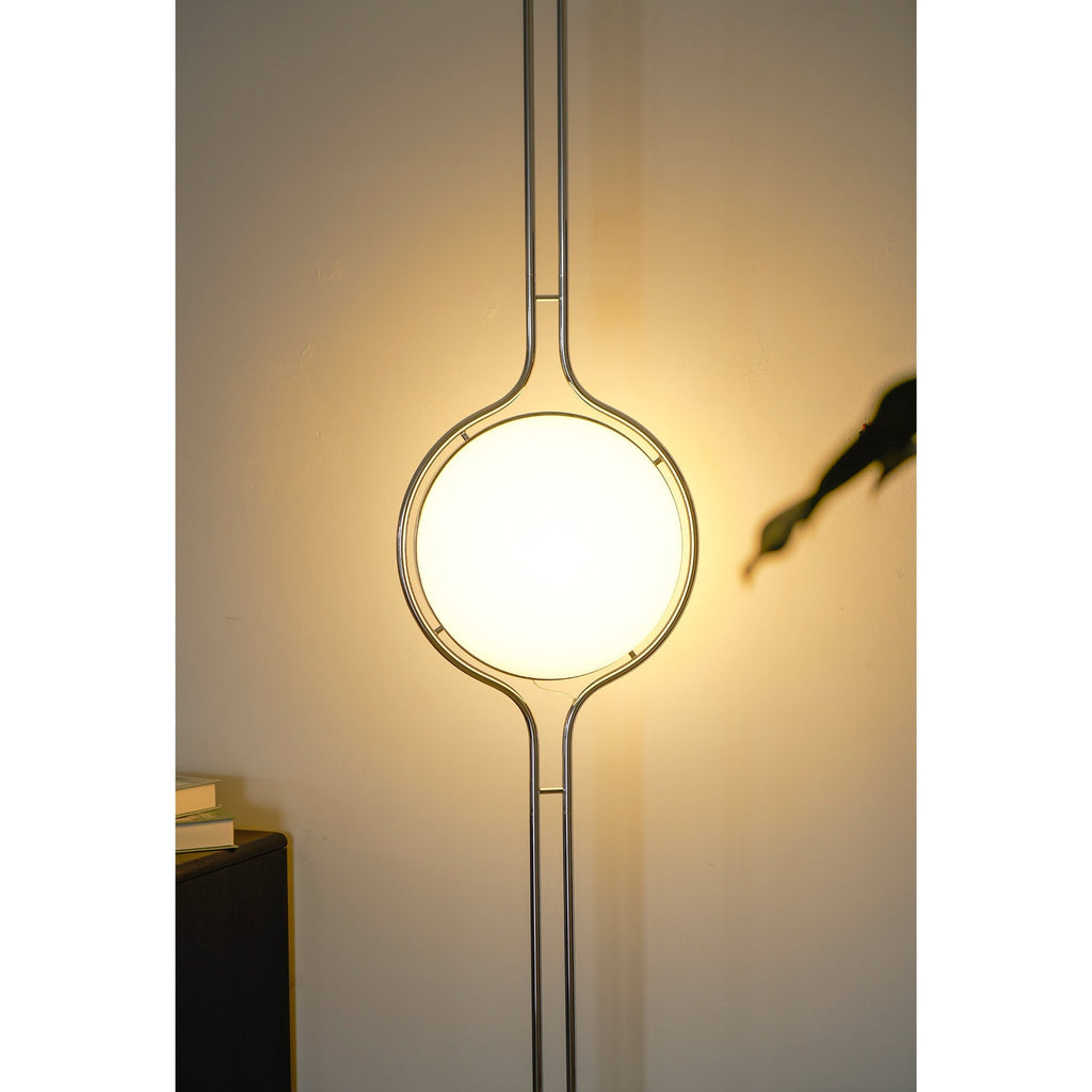 Garrault-Delord Dual Position Lamp, Ceiling Or Floor Stand, Contemporary Frame