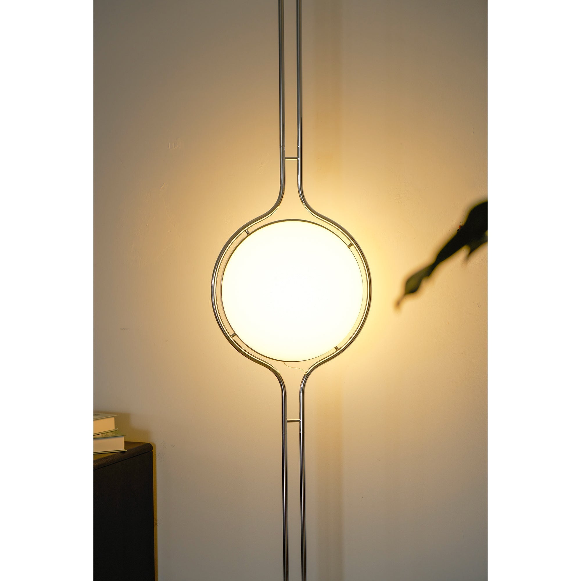 Garrault-Delord Dual Position Lamp, Ceiling Or Floor Stand, Contemporary Frame