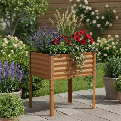 SturdySteel – Weather-Resistant Elevated Planter | ribuella