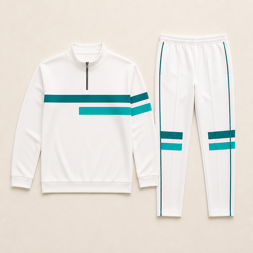 RevitaFit – Striking Color-Block Two-Piece Set with Half-Zip Mock Neck | ribuella