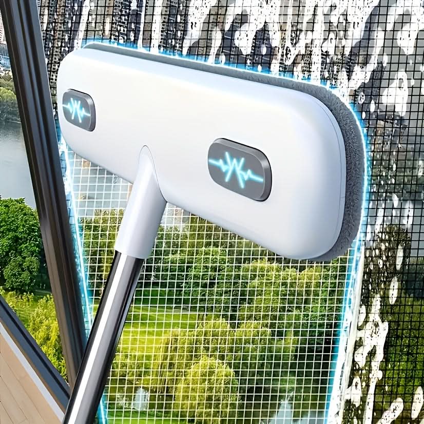 Retractable Window Cleaning Brush with Pet Hair Removal Feature | ribuella
