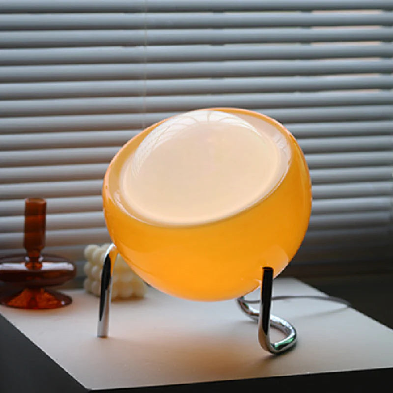Retro Style Round Table Lamp with Cozy LED Lighting | ribuella