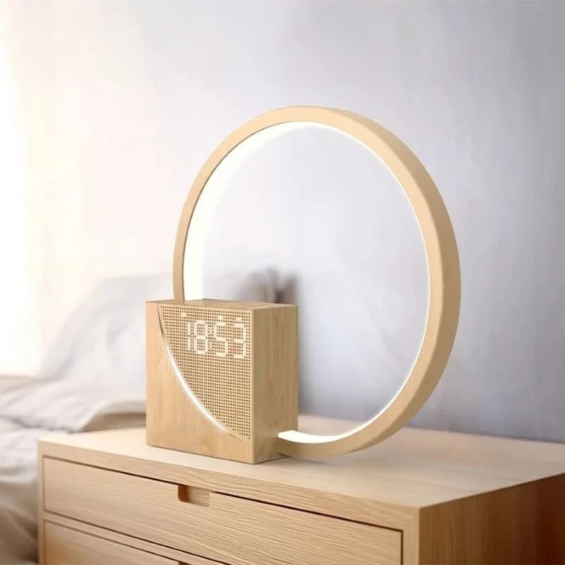 Led Bedside Table Lamp Digital Alarm Clock Display Usb Charging Port Night Light