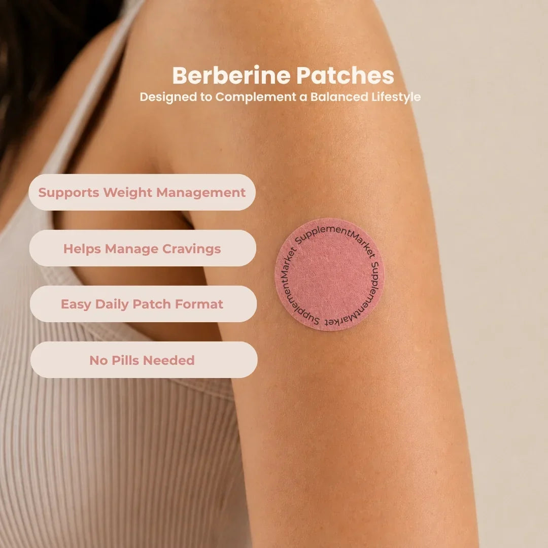 Time Release Transdermal Berberine Patches Metabolism Appetite Support