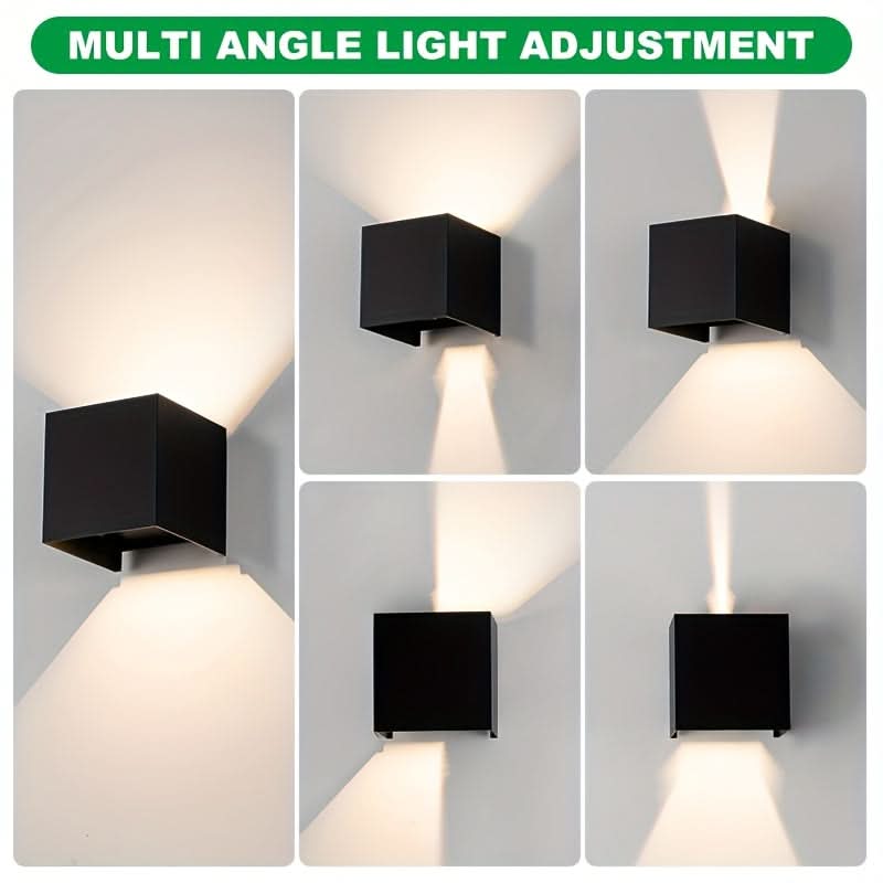 Lampă de perete pătrată pentru exterior - Design vertical și orizontal | ribuella