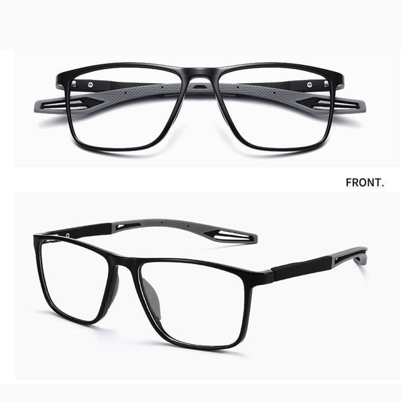 Rectangular Blue Light Reading Glasses, Flexible Spring Hinges