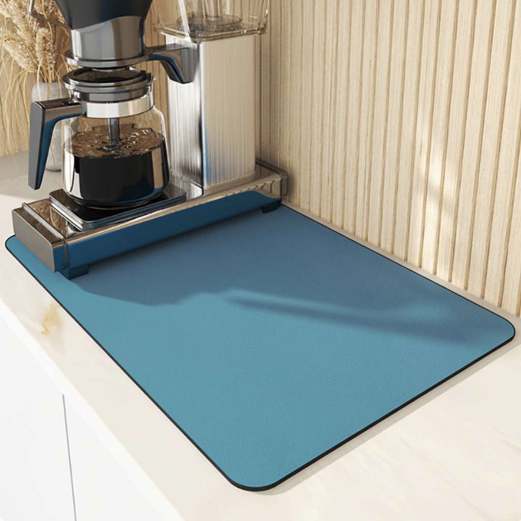AquaNest Highly Absorbent Kitchen Counter Mat — Low-Profile Design