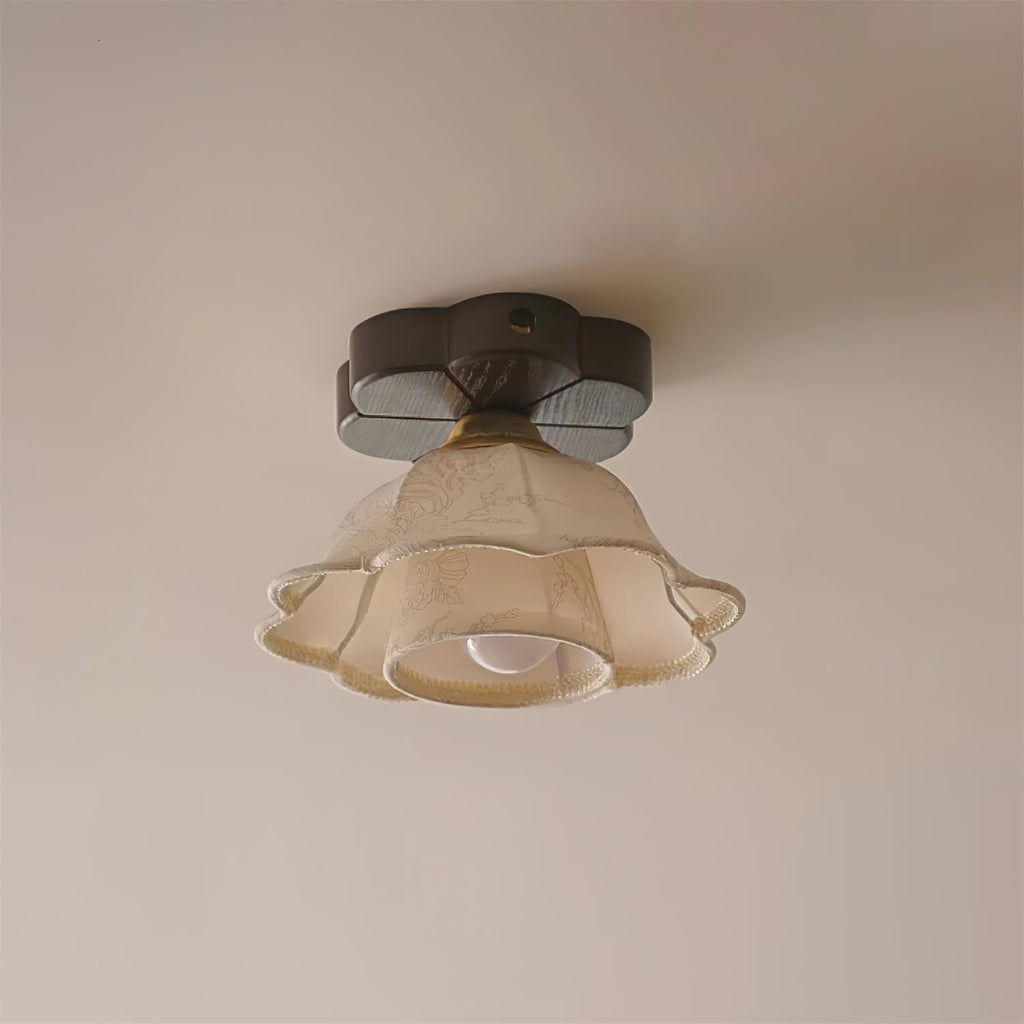 Garcia Flower Ceiling Light, Scalloped Floral Design, Soft Ambient Glow