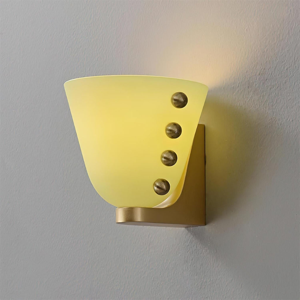 Gemma Asymmetrical Layered Shade Wall Lamp Sculptural Profile