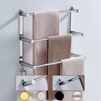 Towel Holder - Three Stainless Steel Rods - Wall Mount - TowelGrid | ribuella
