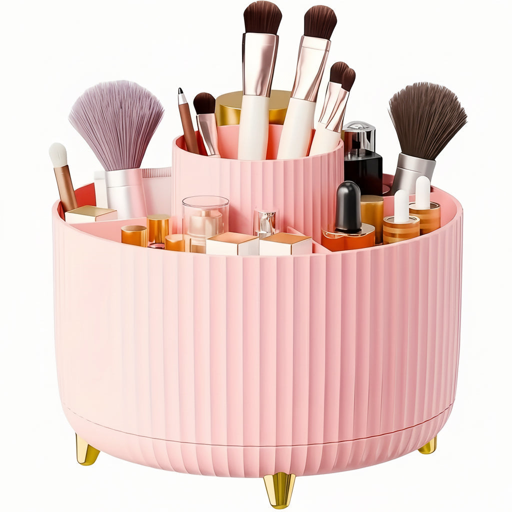 RevolveStyle - 360° Rotating Makeup Organizer with 5 Compartments | ribuella