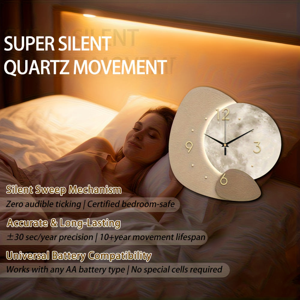 TimberCraft - Exquisite Wooden Wall Clock with Gold Accents | ribuella