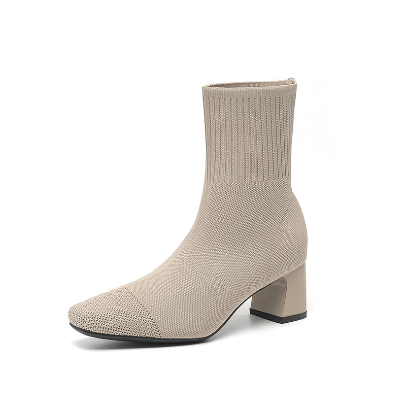 Bottines Chaussettes à Talons