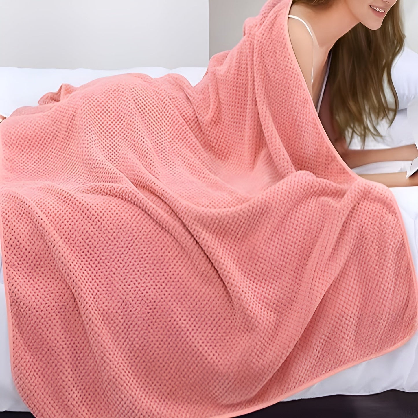 Textured Pattern Microfiber Towel Set – 6 Pieces | ribuella