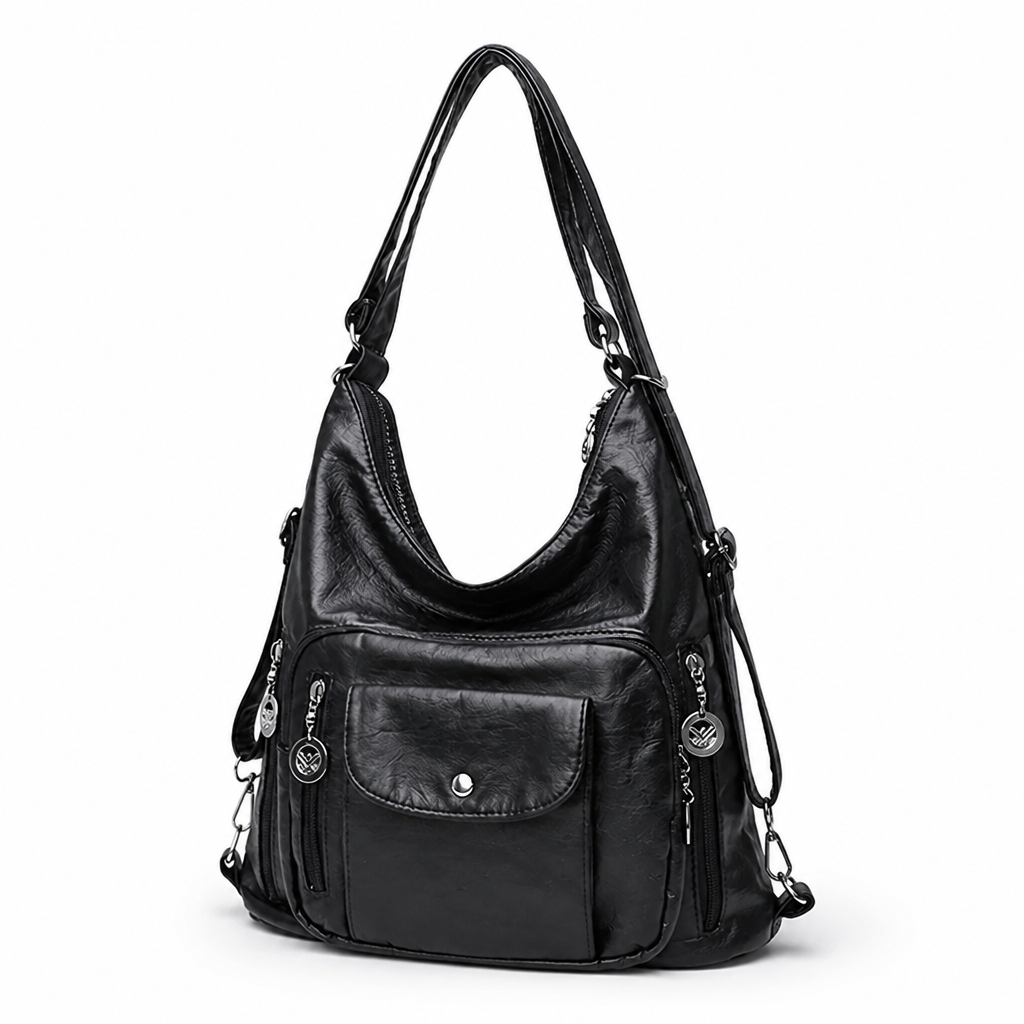 Supple Leather Convertible Tote Bag (Magnetic Closure) | ribuella