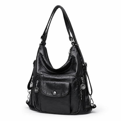 Supple Leather Convertible Tote Bag (Magnetic Closure) | ribuella