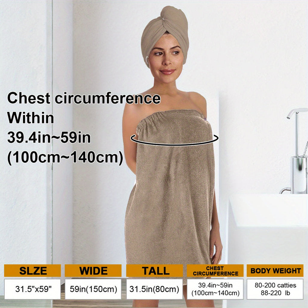 SerenityWrap - طقم فاخر وخفيف من رداء حمام ومنشفة | ribuella