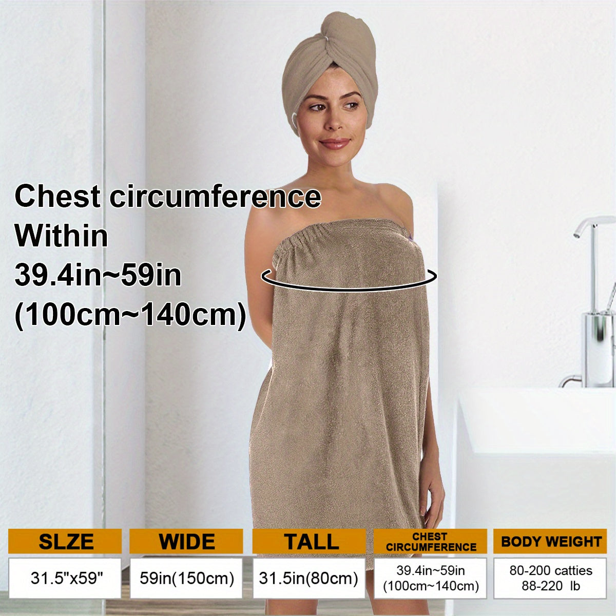 SerenityWrap - Luxus, könnyű fürdőköpeny- és törölközőszett | ribuella