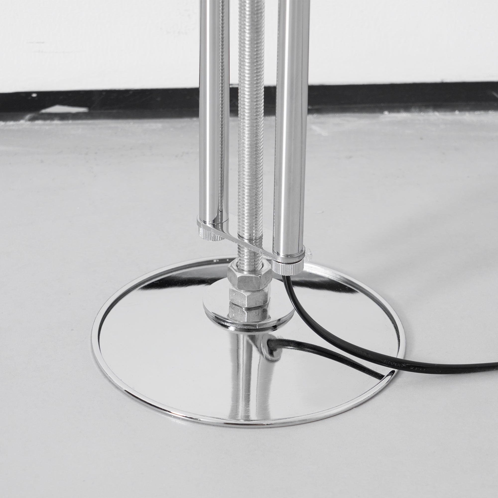 Garrault-Delord Dual Position Lamp, Ceiling Or Floor Stand, Contemporary Frame