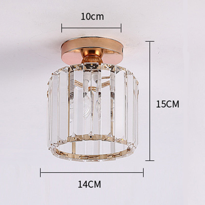 Stonel Modern Crystal Metal Ceiling Light, 3 Color Options