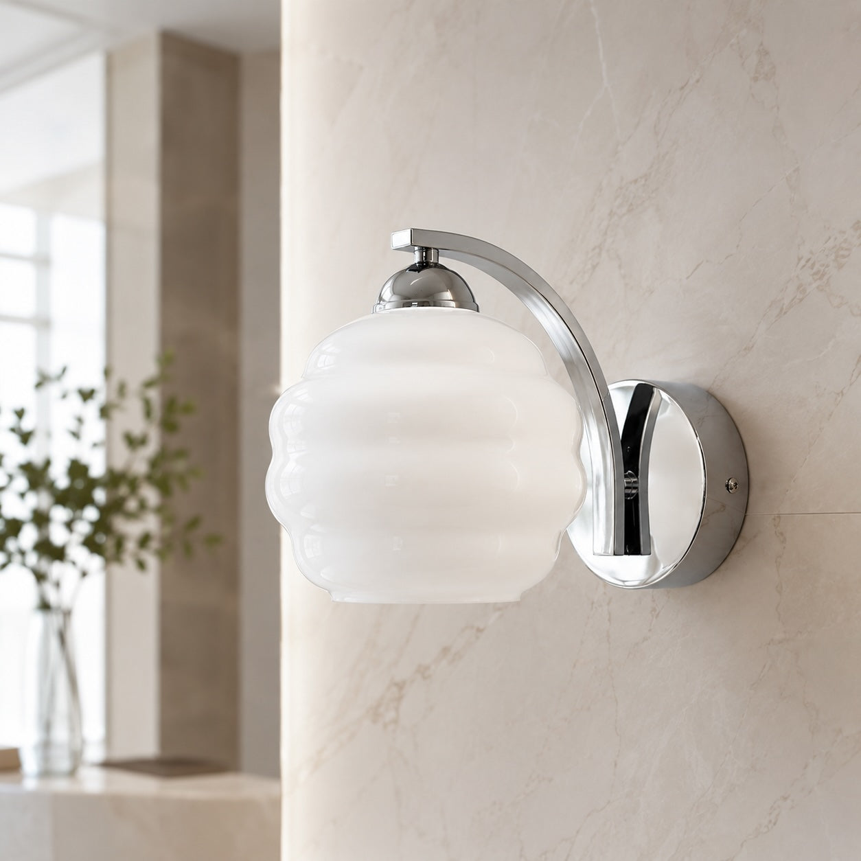 Modern Wall Light Adjustable Sconce Light Metal Glass E26/E27 Base Dimmable Warm Ambience | ribuella