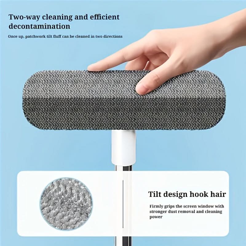Retractable Window Cleaning Brush with Pet Hair Removal Feature | ribuella