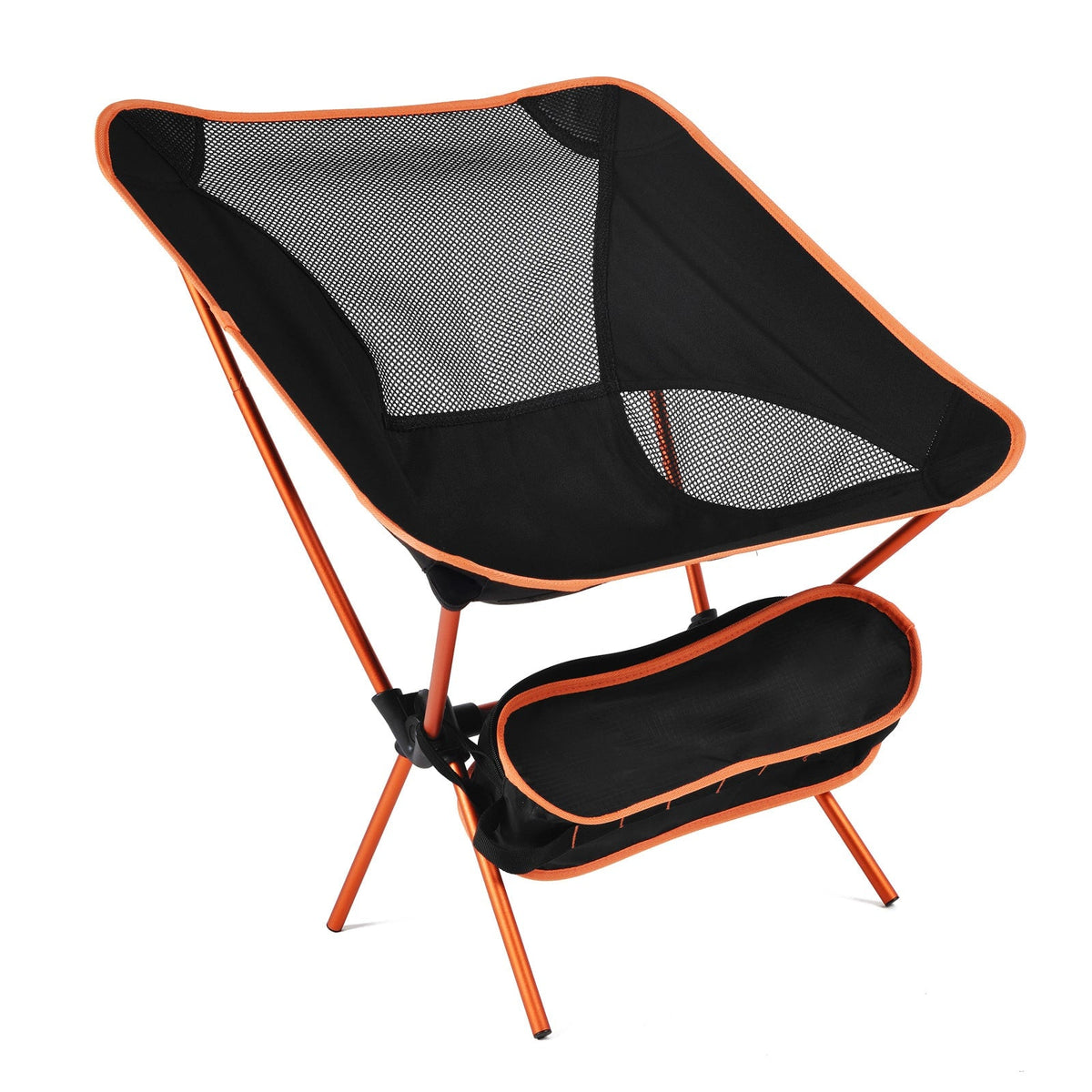 Foldable Aluminum Frame Camping Chair — Breathable Mesh Portable Seat