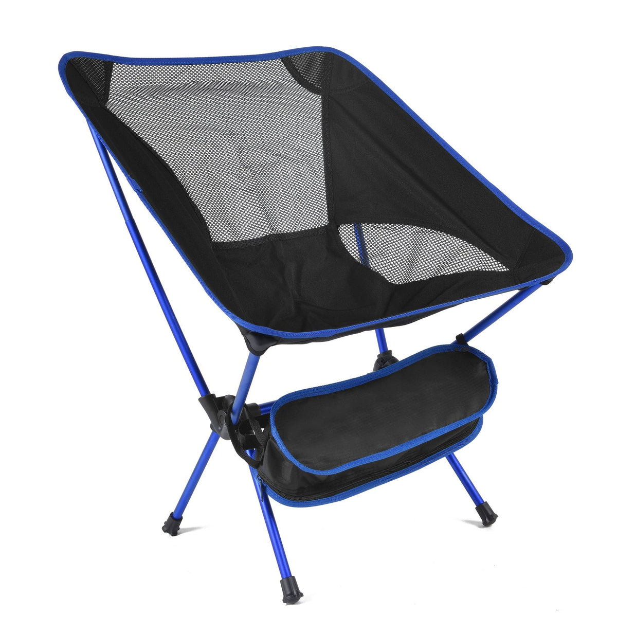 Foldable Aluminum Frame Camping Chair — Breathable Mesh Portable Seat