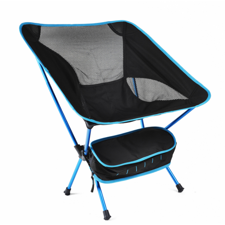 Foldable Aluminum Frame Camping Chair — Breathable Mesh Portable Seat
