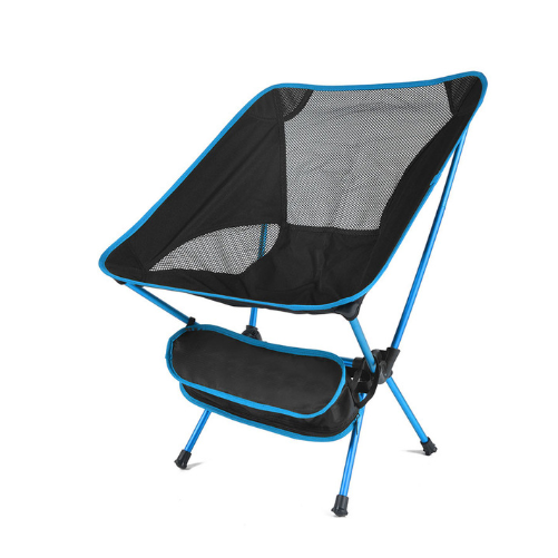 Foldable Aluminum Frame Camping Chair — Breathable Mesh Portable Seat