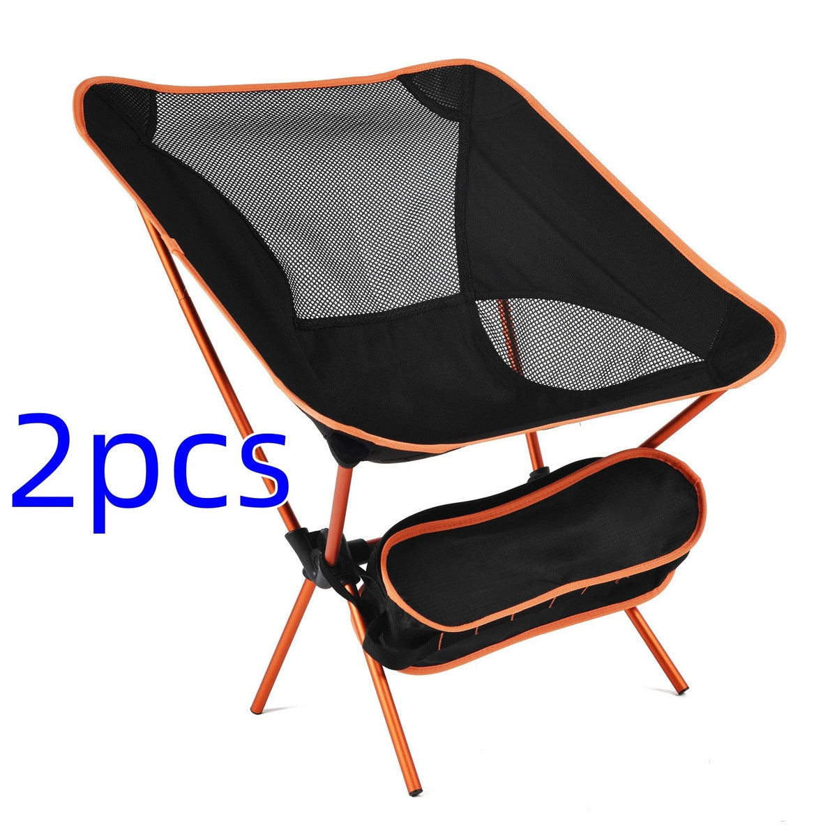 Foldable Aluminum Frame Camping Chair — Breathable Mesh Portable Seat