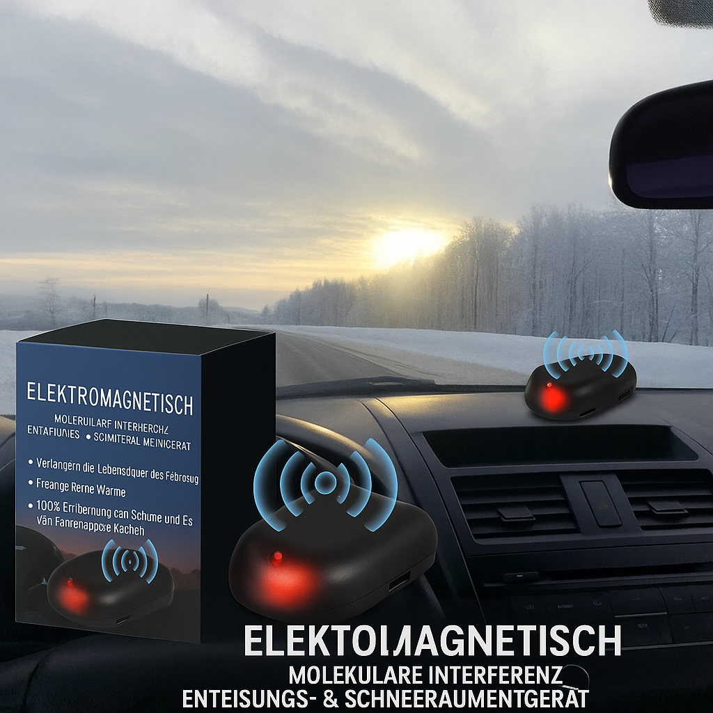 Dégivreur électromagnétique de pare-brise de voiture à énergie solaire - sans fil, LED, fixation par ventouse