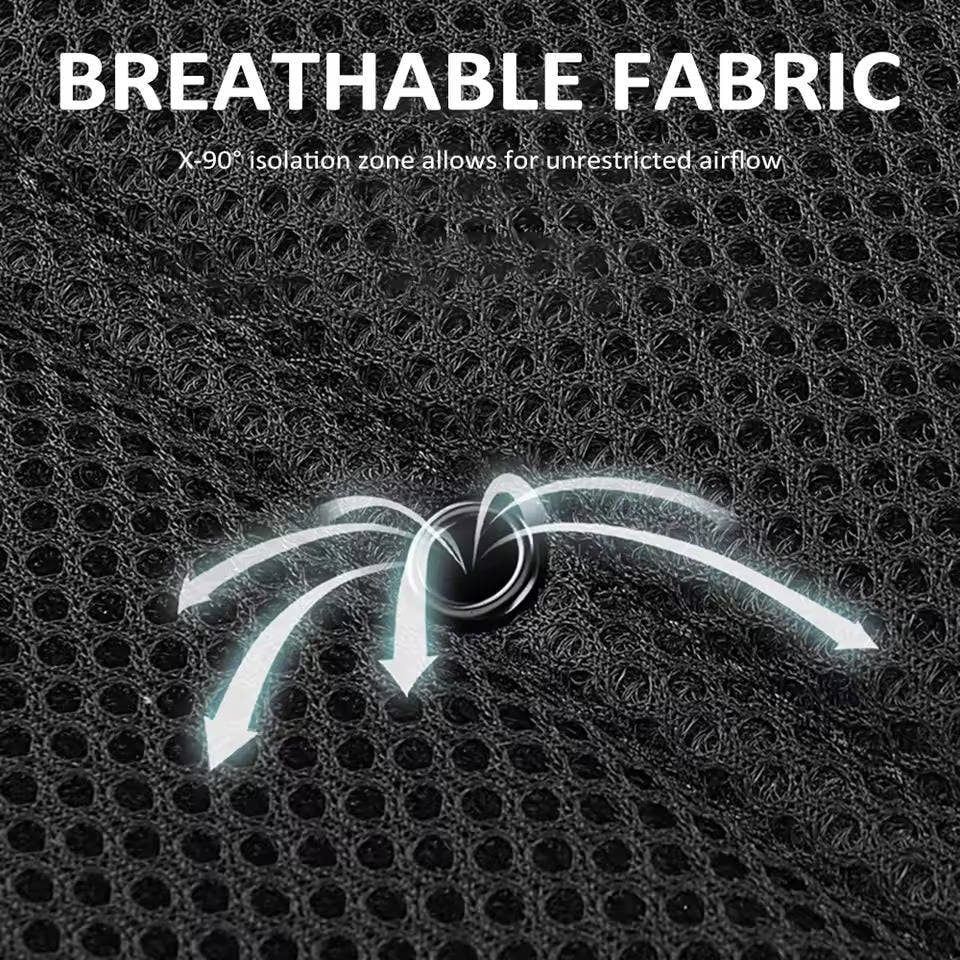Coussin de siège de voiture à double ventilateur intégré, maille ventilée et rafraîchissante