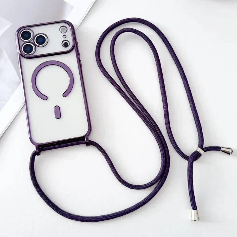 CarryLink-valbestendig transparant telefoonhoesje met verstelbaar handsfreekoord