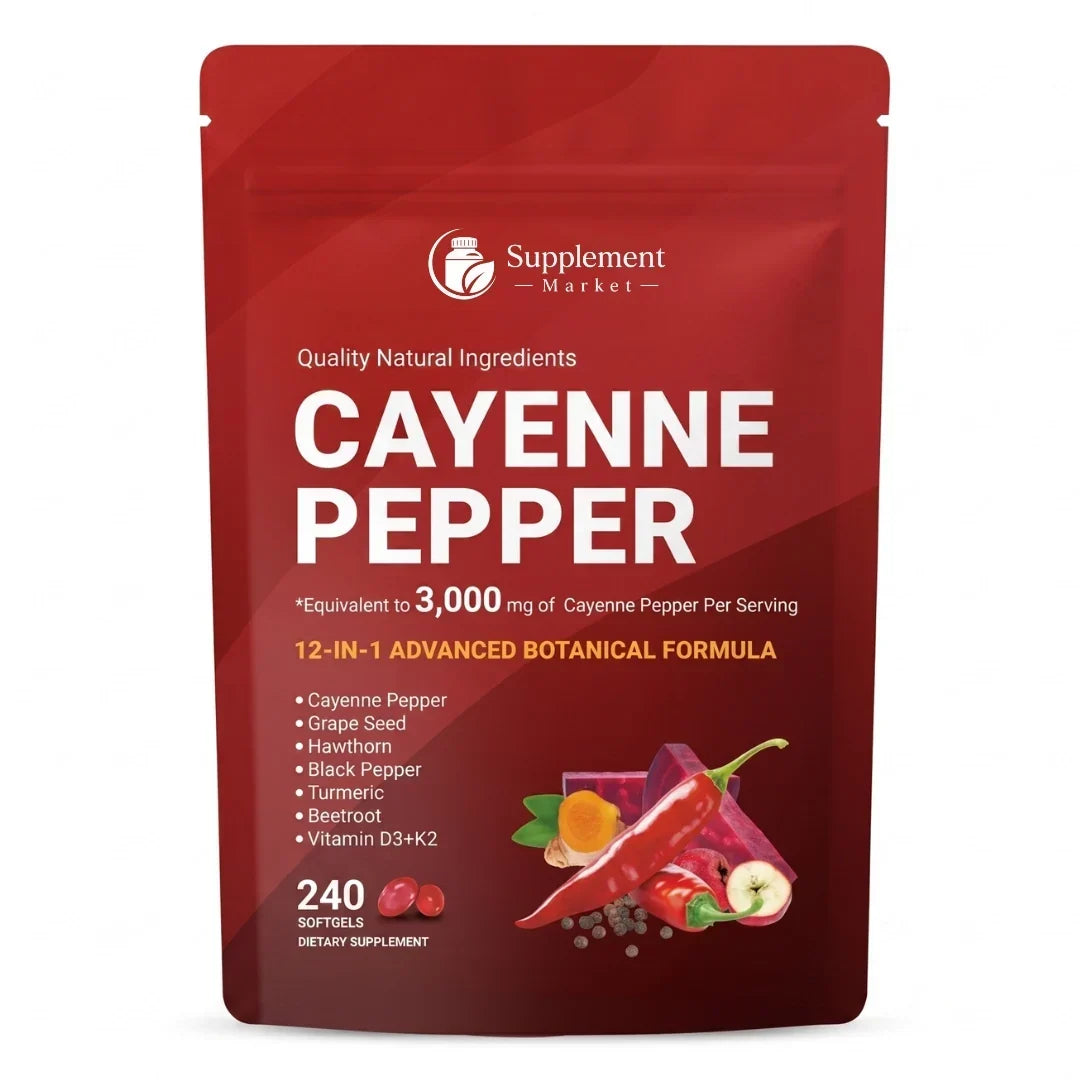 Gélules molles de piment de Cayenne 10-en-1 - pour soutenir le métabolisme et la circulation