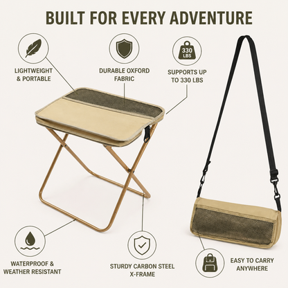 TrailNest Portable Seat - Adventure-Ready Comfort That Moves as Light as You Do | ribuella