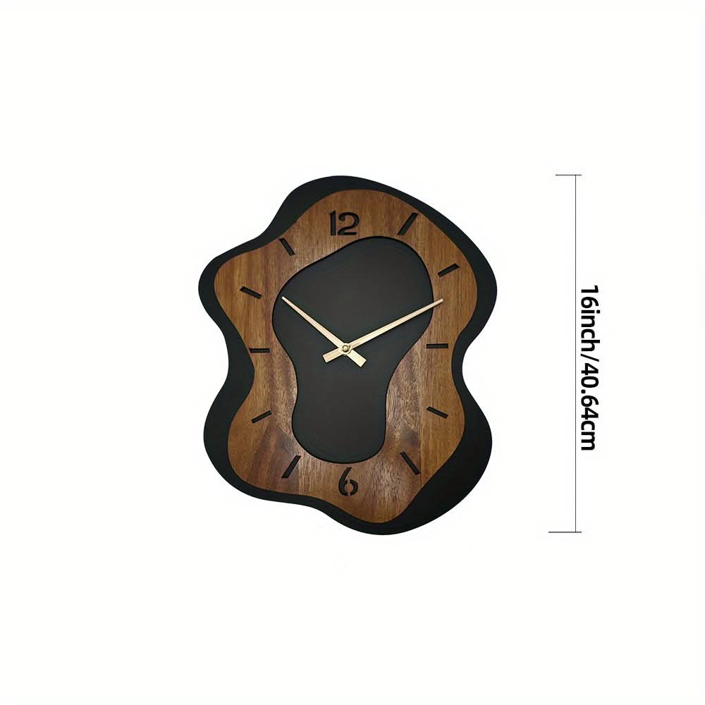 Unique Wooden Wall Clock with Irregular Design and Battery Operated | ribuella
