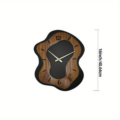 Unique Wooden Wall Clock with Irregular Design and Battery Operated | ribuella