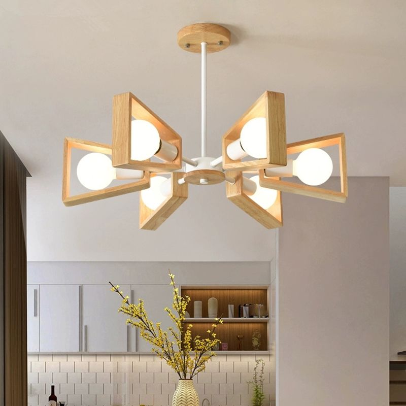 Timber Sputnik Pendant Light Fixture | ribuella