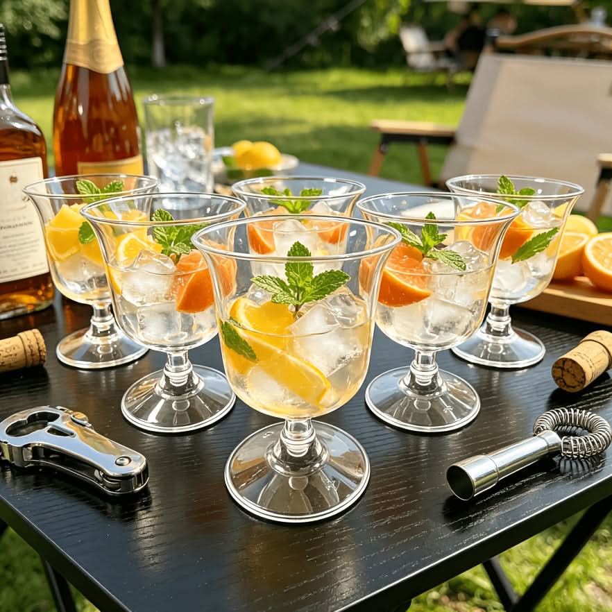 Reusable Outdoor Wine Glass Set for Stylish Beverage Serving | ribuella
