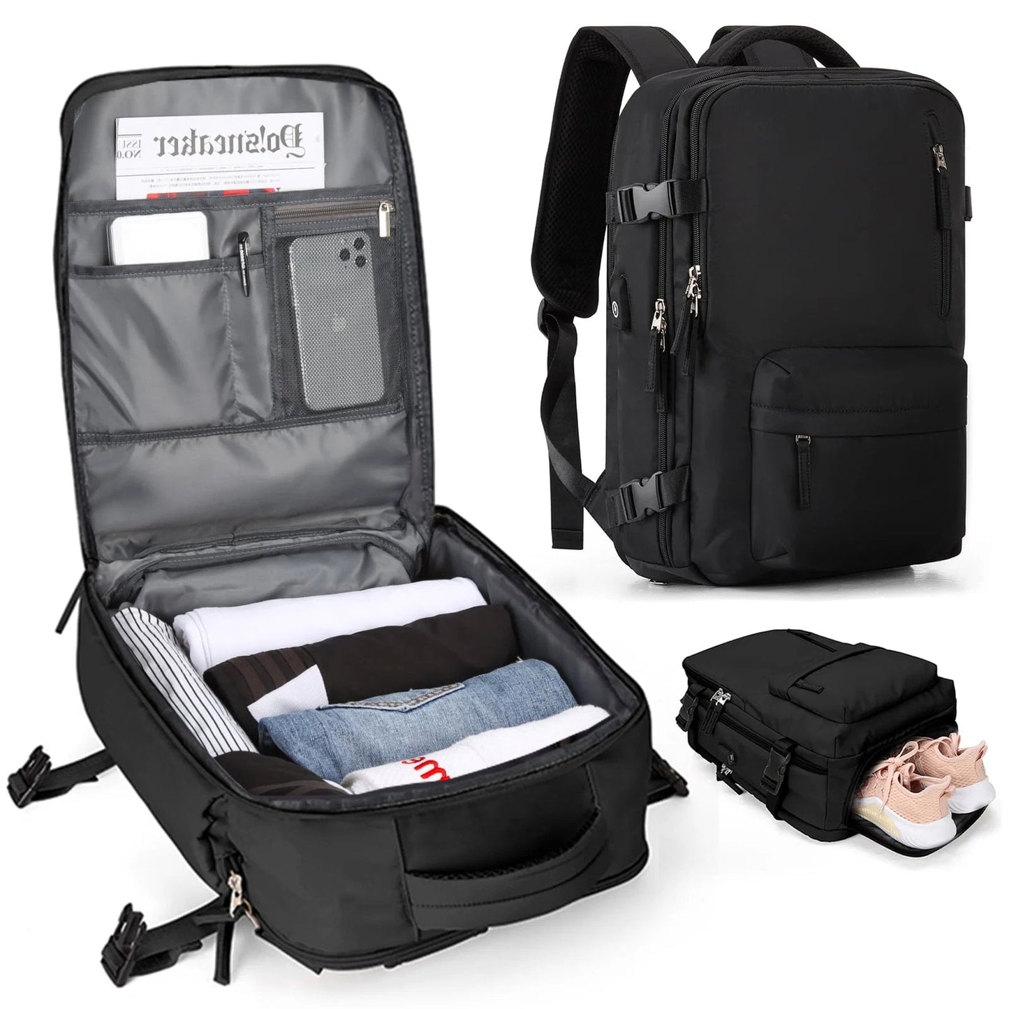 Stylish 35L Travel Backpack for Women - Water-Resistant & Secure | ribuella