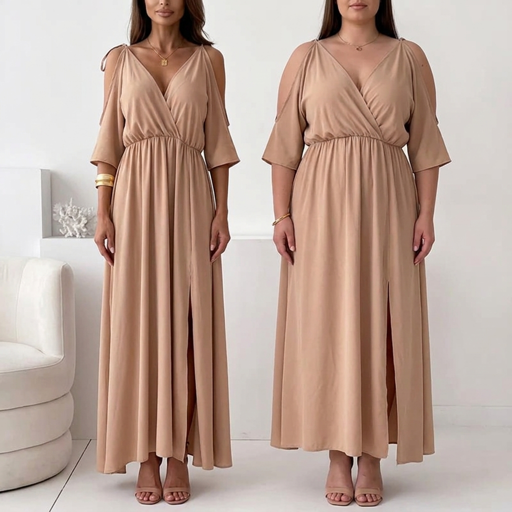 SerenAura V-Neck Dress | Own Every Room with Bold, Effortless Confidence | ribuella
