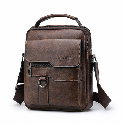 Top-Grain Leather Vertical Crossbody Bag | ribuella