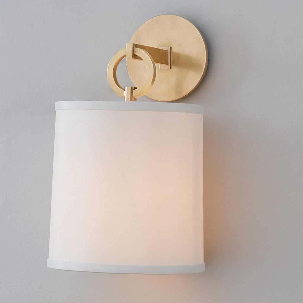 Full Circle Wall Sconce, Sculptural Ring Shade, Soft Ambient Lighting