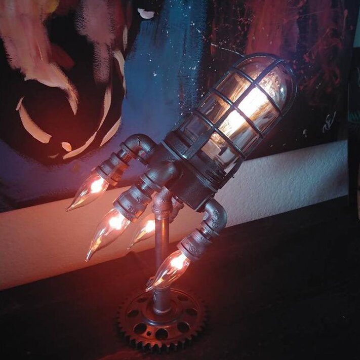Steampunk-Raketenleuchte | ribuella