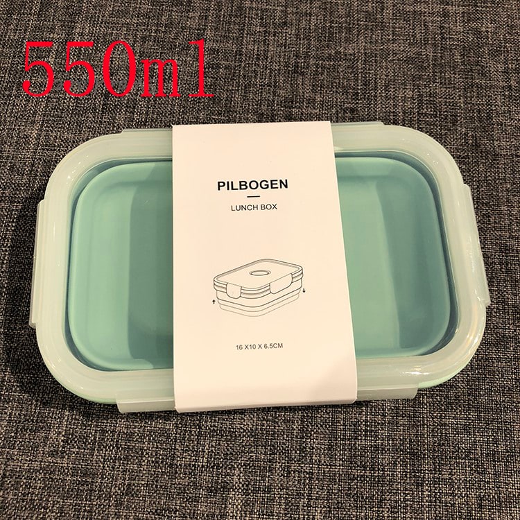 Collapsible Airtight Food Storage Containers Fold Flat Silicone Lid Lunch Prep