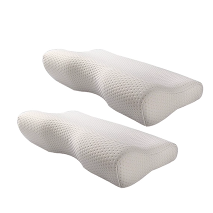 Dual Height Design Contour Memory Foam Pillow Ergonomic Cervical Support